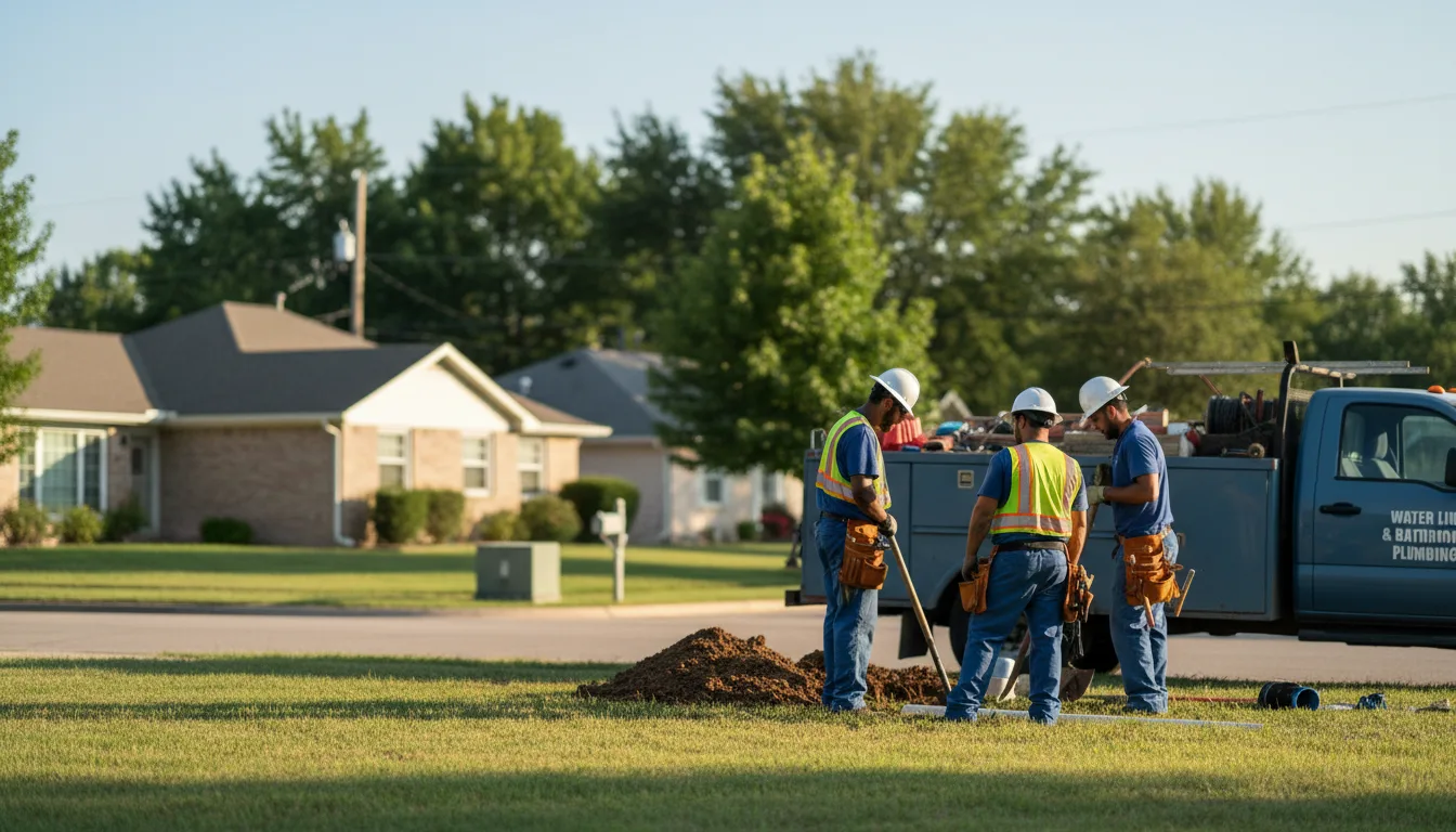 Residential water line and bathroom plumbing service in Clifton, KS